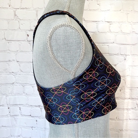 TEREZ Hi Shine Multicolor Sound Shapes Racerback Sports Bra - Picture 3 of 7